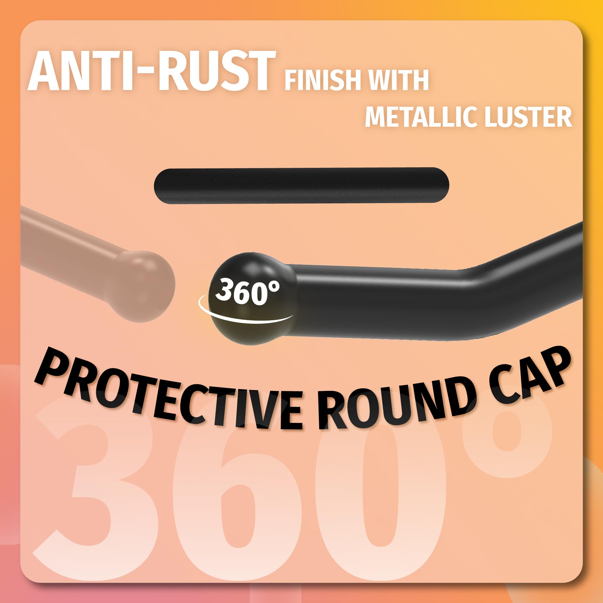 HUHOLE Slatwall Hooks 4-12 Inch 32PC Black, Thick Metal Slat Wall Hanging Hooks