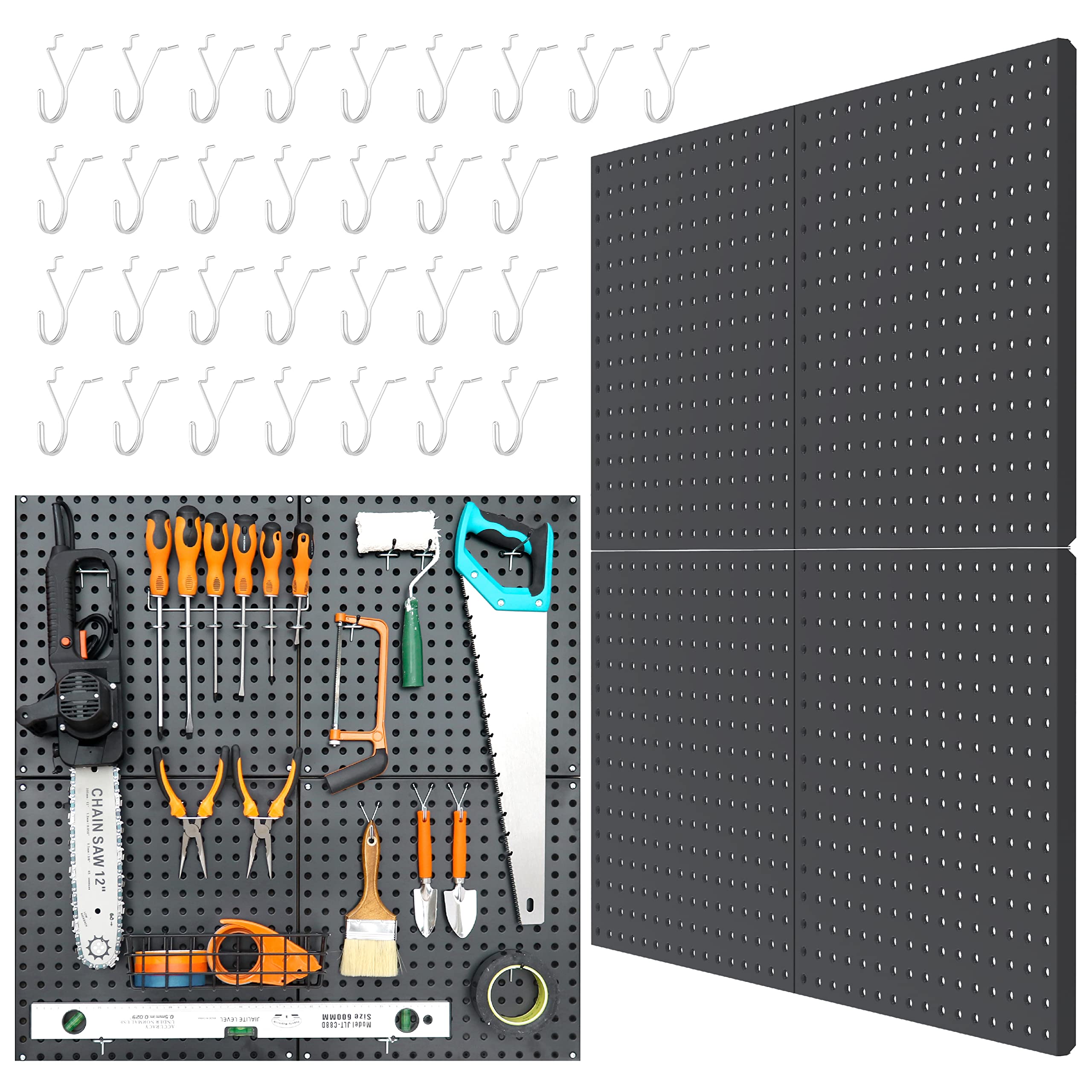 HUHOLE black pegboard penels with hooks