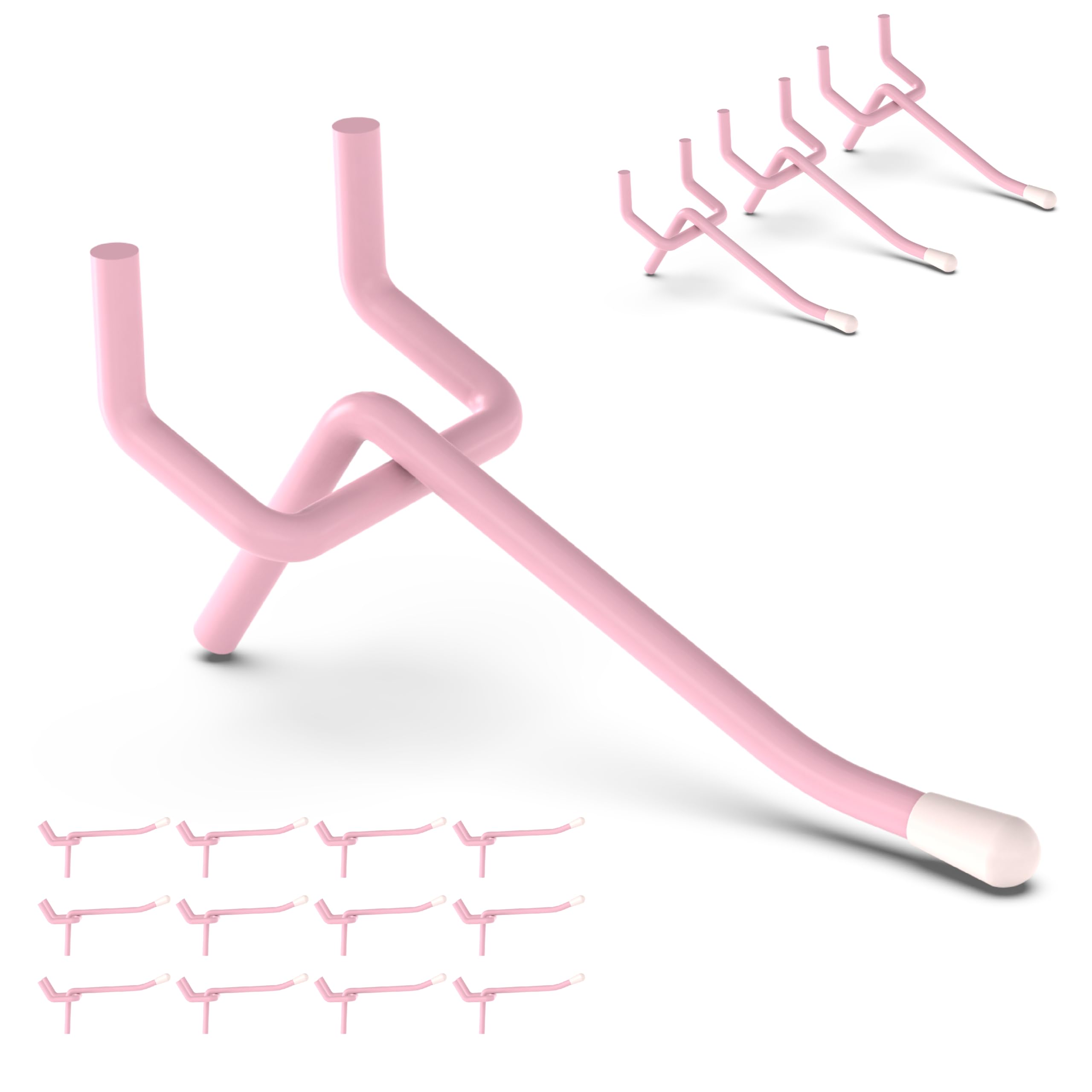 HUHOLE pink pegboard hooks 2 inch