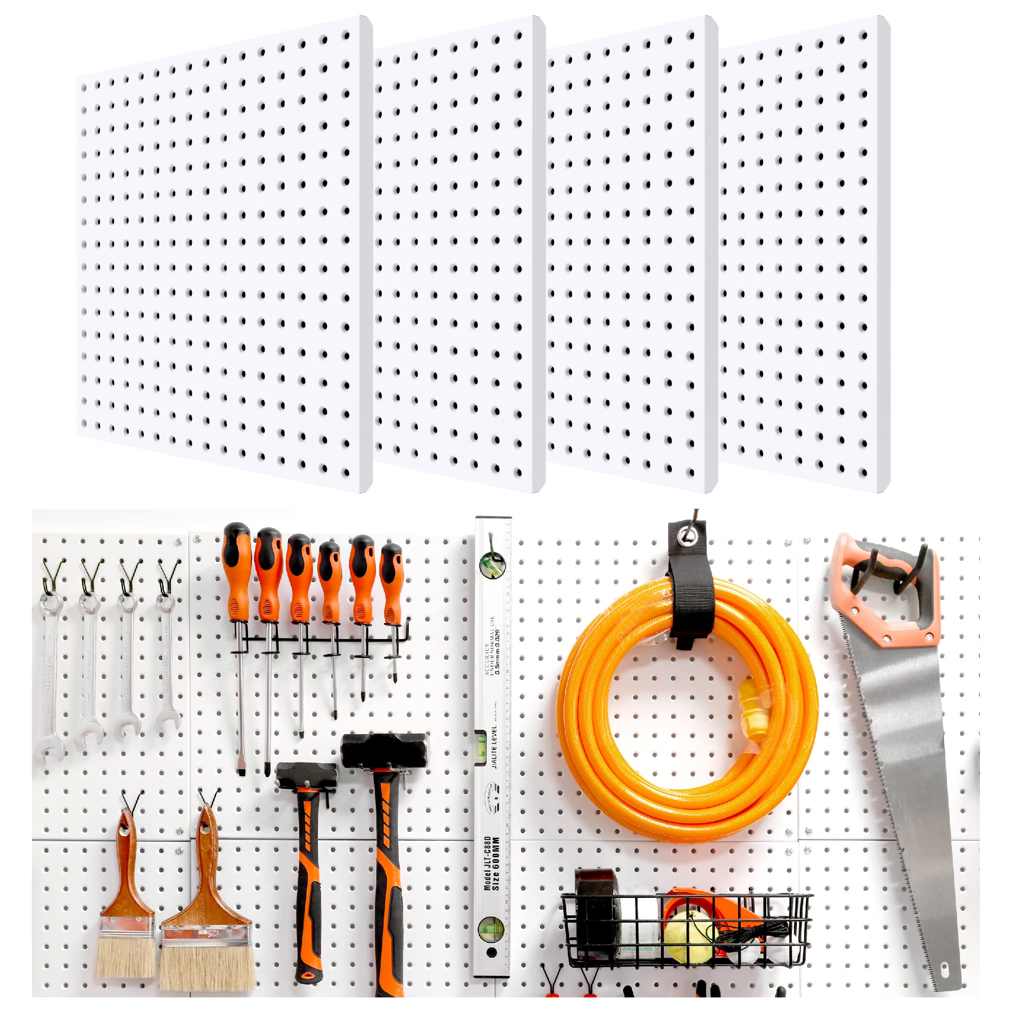 HUHOLE white pegboard panels 4pc