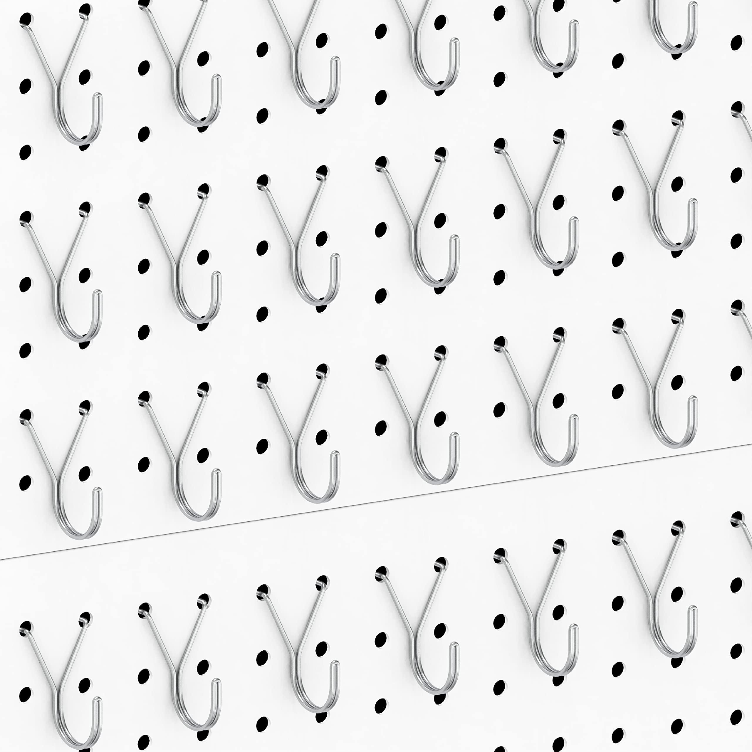 HUHUOLE J pegboard hooks silver